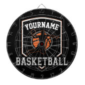Persoonlijke Basketball Player NAME Slam Dunk Team Dartbord (Voorkant)
