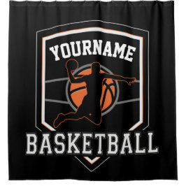 Persoonlijke Basketball Player NAME Slam Dunk Team Douchegordijn