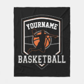 Persoonlijke Basketball Player NAME Slam Dunk Team Fleece Deken (Voorkant)