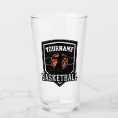 Persoonlijke Basketball Player NAME Slam Dunk Team Glas (Voorkant)
