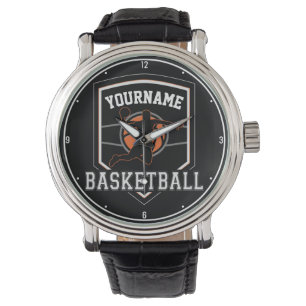 Persoonlijke Basketball Player NAME Slam Dunk Team Horloge