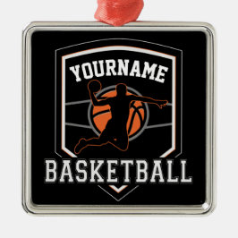 Persoonlijke Basketball Player NAME Slam Dunk Team Metalen Ornament