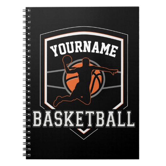 Persoonlijke Basketball Player NAME Slam Dunk Team Notitieboek (Voorkant)