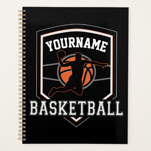 Persoonlijke Basketball Player NAME Slam Dunk Team Planner (Voorkant)