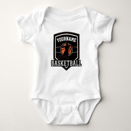 Persoonlijke Basketball Player NAME Slam Dunk Team Romper (Voorkant)