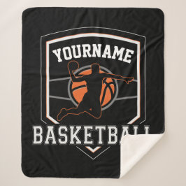 Persoonlijke Basketball Player NAME Slam Dunk Team Sherpa Deken