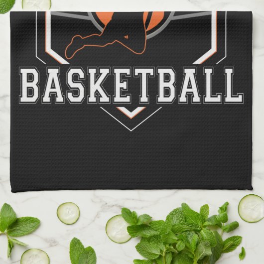 Persoonlijke Basketball Player NAME Slam Dunk Team Theedoek (Gevouwen)