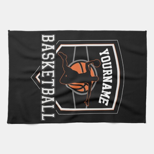 Persoonlijke Basketball Player NAME Slam Dunk Team Theedoek (Horizontaal)