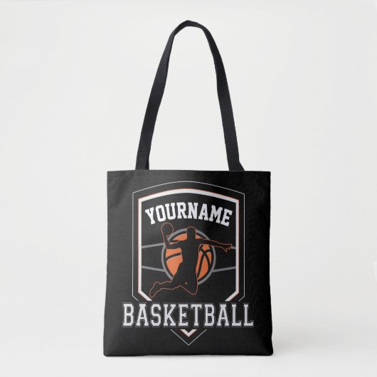 Persoonlijke Basketball Player NAME Slam Dunk Team Tote Bag (Voorkant)