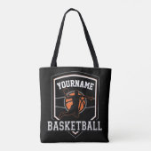 Persoonlijke Basketball Player NAME Slam Dunk Team Tote Bag (Achterkant)