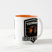 Persoonlijke Basketball Player NAME Slam Dunk Team Tweekleurige Koffiemok (Voorkant rechts)