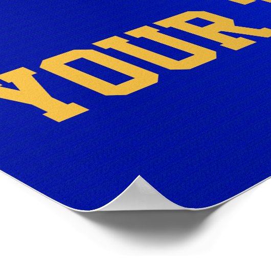 Persoonlijke Basketball Posters Blue en Gold (Hoek)