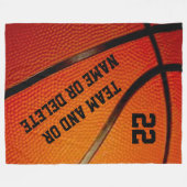 Persoonlijke Basketball Senior Gift Ideas BLANKET Fleece Deken (Voorkant (Horizontaal))