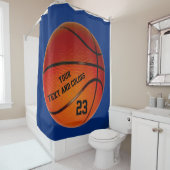 Persoonlijke Basketball Shower Curtain Jouw tekst Douchegordijn (In situ)