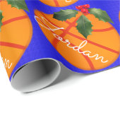 Persoonlijke Basketball Sports Kerstmis Cadeaupapier (Rol Hoek)