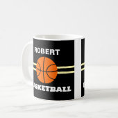 Persoonlijke basketbalmok koffiemok (Voorkant links)