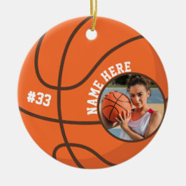 Persoonlijke Basketbalornamenten Kerst Speler Keramisch Ornament