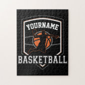 Persoonlijke Basketbalspeler NAAM Slam Dunk Team Legpuzzel (Verticaal)