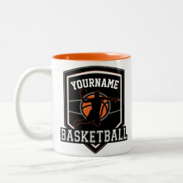 Persoonlijke Basketbalspeler NAAM Slam Dunk Team Tweekleurige Koffiemok