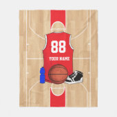 Persoonlijke Basketbalspeler op basketbal Fleece Deken (Voorkant)