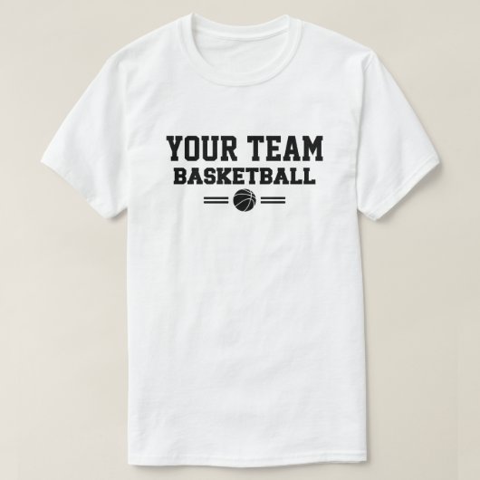 Persoonlijke Basketbalteam Sjabloon T-shirt (Design voorkant)