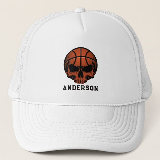 Persoonlijke Basketbalvleugels Trucker Hoed naam Pet (Voorkant)
