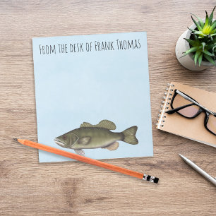Persoonlijke Bass Fishing Lake Life Bureau Notitieblok