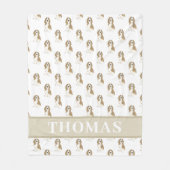 Persoonlijke Basset Hound Fleece Deken (Voorkant)