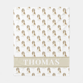 Persoonlijke Basset Hound Fleece Deken