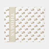 Persoonlijke Basset Hound Fleece Deken (Voorkant (Horizontaal))