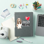 Persoonlijke Basset Hound Moeder Sticker (iPad Cover)