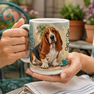 Persoonlijke Basset Hound Sterk Koffiemok