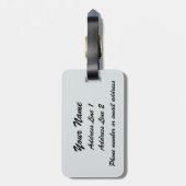 Persoonlijke basviool sleutel hart bagagelabel (Achterkant verticaal)