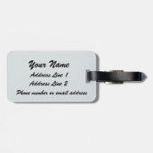 Persoonlijke basviool sleutel hart bagagelabel (Achterkant horizontaal)