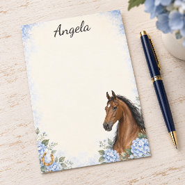 Persoonlijke Bay Saddlebred Blauwe Hortensia Post-it® Notes