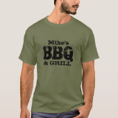 Persoonlijke BBQ t-shirt voor mannen (Voorkant)