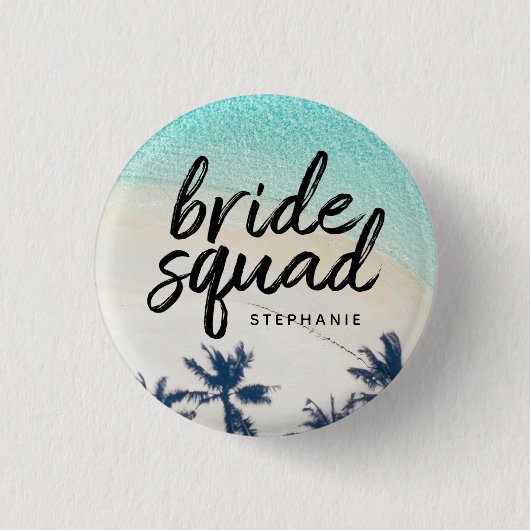 Persoonlijke Beach Bride Squad Button (Voorkant)