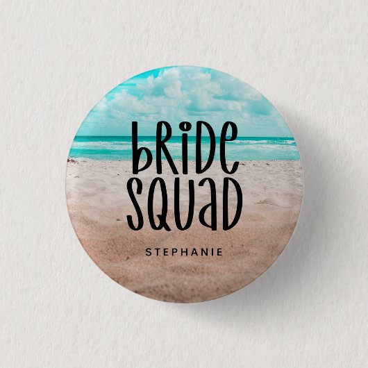 Persoonlijke Beach Bride Squad Button (Voorkant)