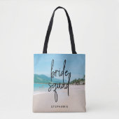Persoonlijke Beach Bride Squad Canvas tas (Voorkant)