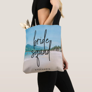 Persoonlijke Beach Bride Squad Canvas tas