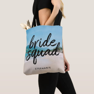 Persoonlijke Beach Bride Squad Canvas tas