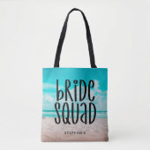 Persoonlijke Beach Bride Squad Canvas tas (Voorkant)