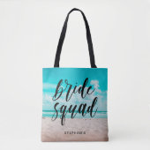 Persoonlijke Beach Bride Squad Canvas tas (Voorkant)