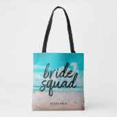 Persoonlijke Beach Bride Squad Canvas tas (Voorkant)