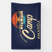 Persoonlijke Beach Camp Bachelorette Party Aangepa Spandoek (Verticaal)