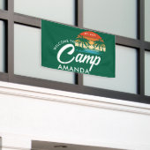 Persoonlijke Beach Camp Bachelorette Party Aangepa Spandoek (Buitenkant Gebouw)