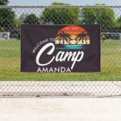 Persoonlijke Beach Camp vrijgezellenfeest aangepas Spandoek (Insitu)