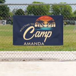 Persoonlijke Beach Camp vrijgezellenfeest Custom Spandoek