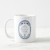Persoonlijke Beach Club Crest Kustmok Koffiemok (Links)