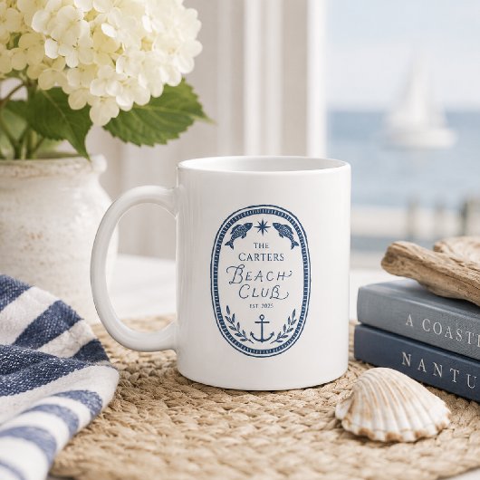 Persoonlijke Beach Club Crest Kustmok Koffiemok